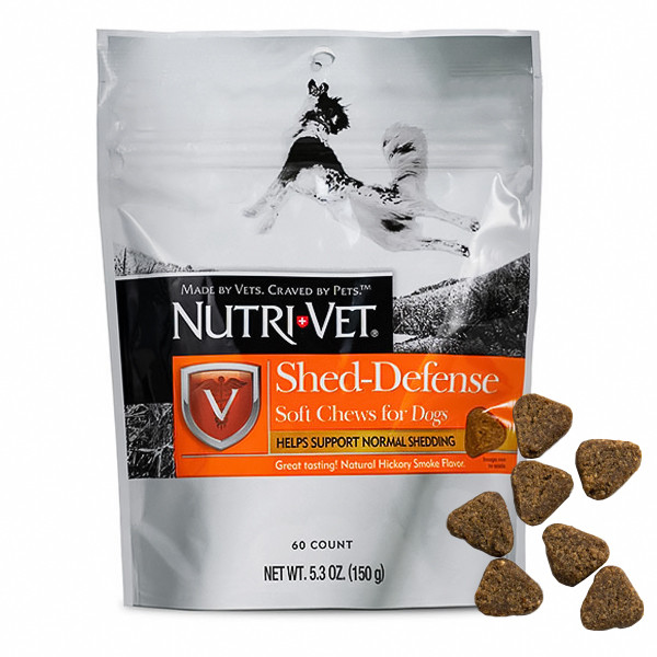 Вітаміни для шерсті собак Nutri-Vet Shed-Defense Soft Chews жувальні таблетки 150 г 60 таблеток