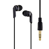 Проводные наушники MZS 3.5 mm MP3 MS-E552MP вакуумные с микрофоном 1.2 m Black