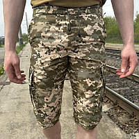 Шорты камуфляжные тактические военные пиксель (46 - 56р) ХБ Армейские мужские летние шорты для военных