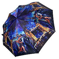 Женский зонт полуавтомат от Zita на 9 спиц романтичный с рисунками 421-2