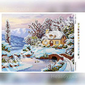 Схема для вишивки бісером - Пара лебедів