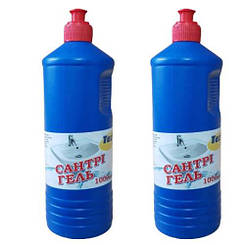 Сантрі гель для унітазу, сантехніки, кахлю, 1 л, 12 шт/уп