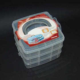 Органайзер для зберігання 3 яруси 18 клітинок,15*15*13см