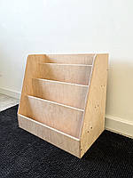 Відкрита полиця для книг дерев'яна Монтессорі