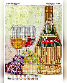 Схема для вишивки бісером - Вино і фрукти