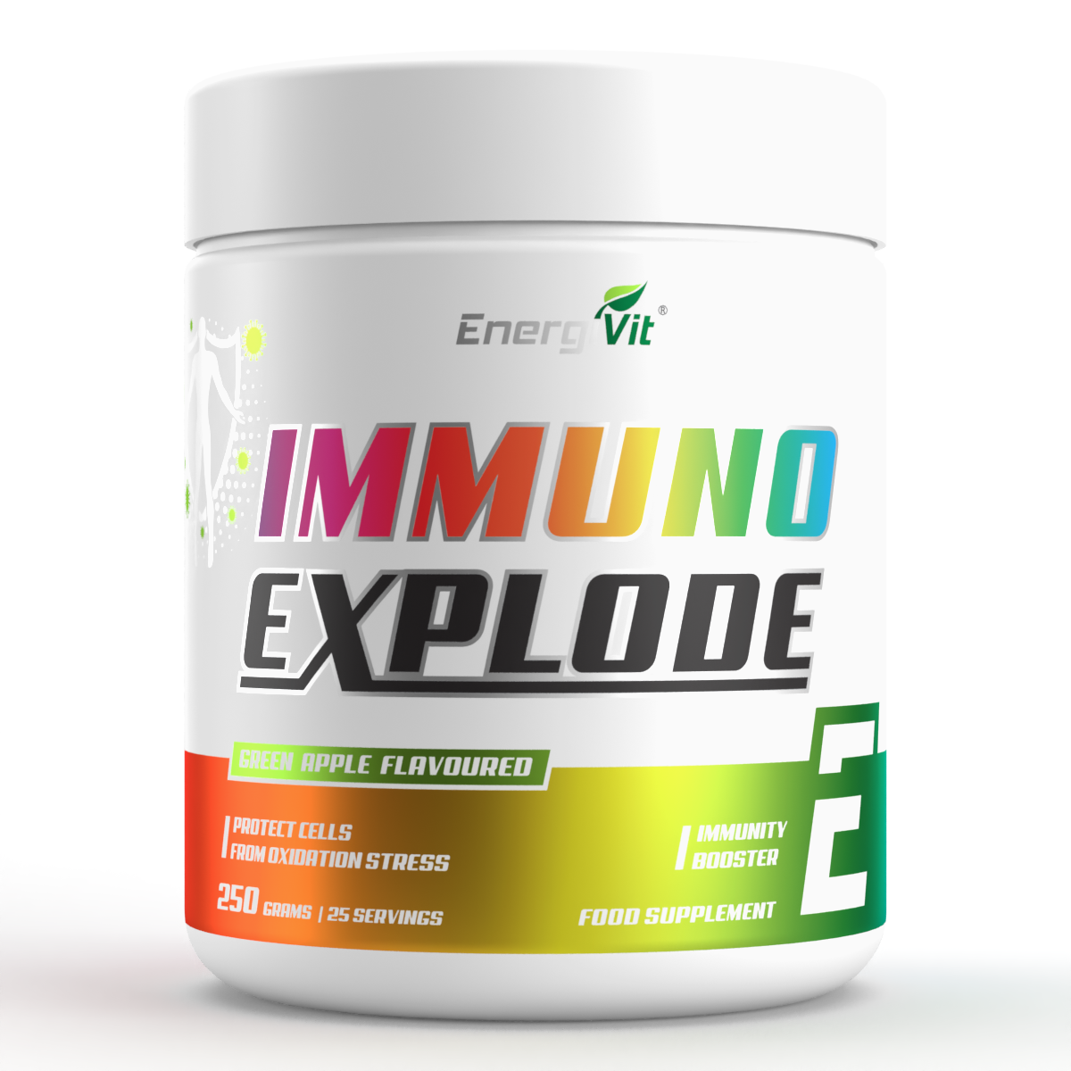 Глютамин EnergiVit Immuno Explode 250 g Зелене яблуко