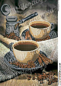 Схема для вишивки бісером - Кофейній натюрморт