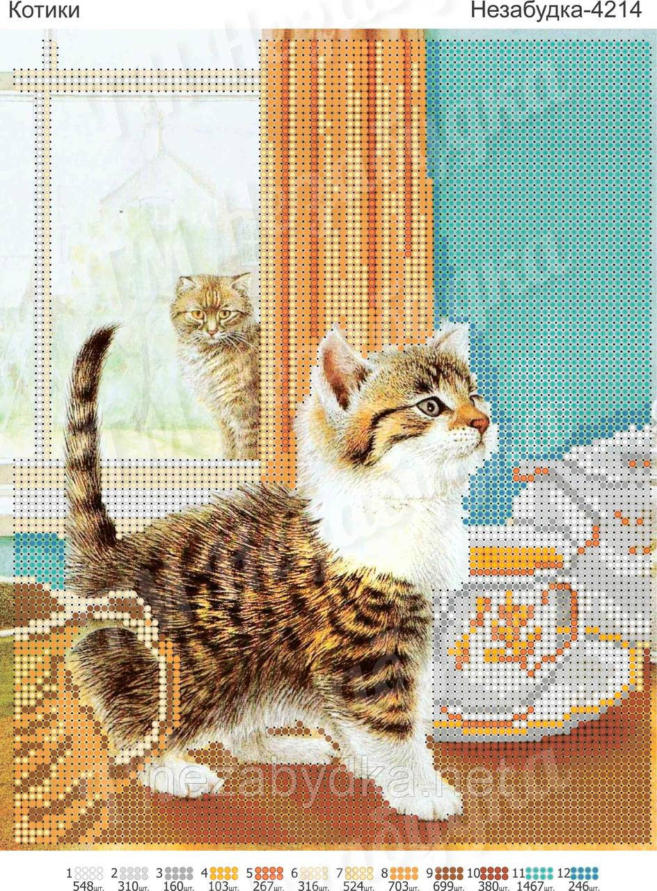 Схема для вишивання бісером — Котики
