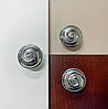 Ручка-кнопка Spiral сучасна класика HS-109 Chrome хром глянсовий Ø42 мм, фото 4