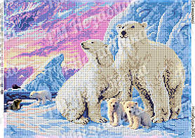 Схема для вишивання бісером — Білі ведмеді