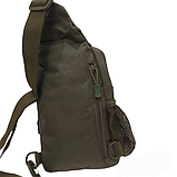 Тактичний рюкзак на одне плече TL-57405 оливковий, фото 7