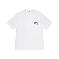 Біла футболка Stussy Spray Logo унісекс футболки Стассі Стуссі бирка