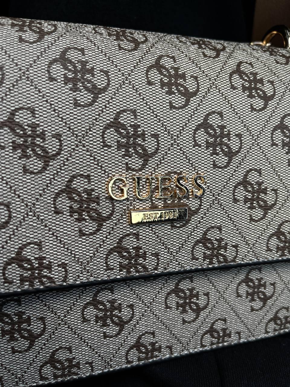 Женская сумка Гесс серая Guess Gray искуственная кожа - фото 7 - id-p1836855372