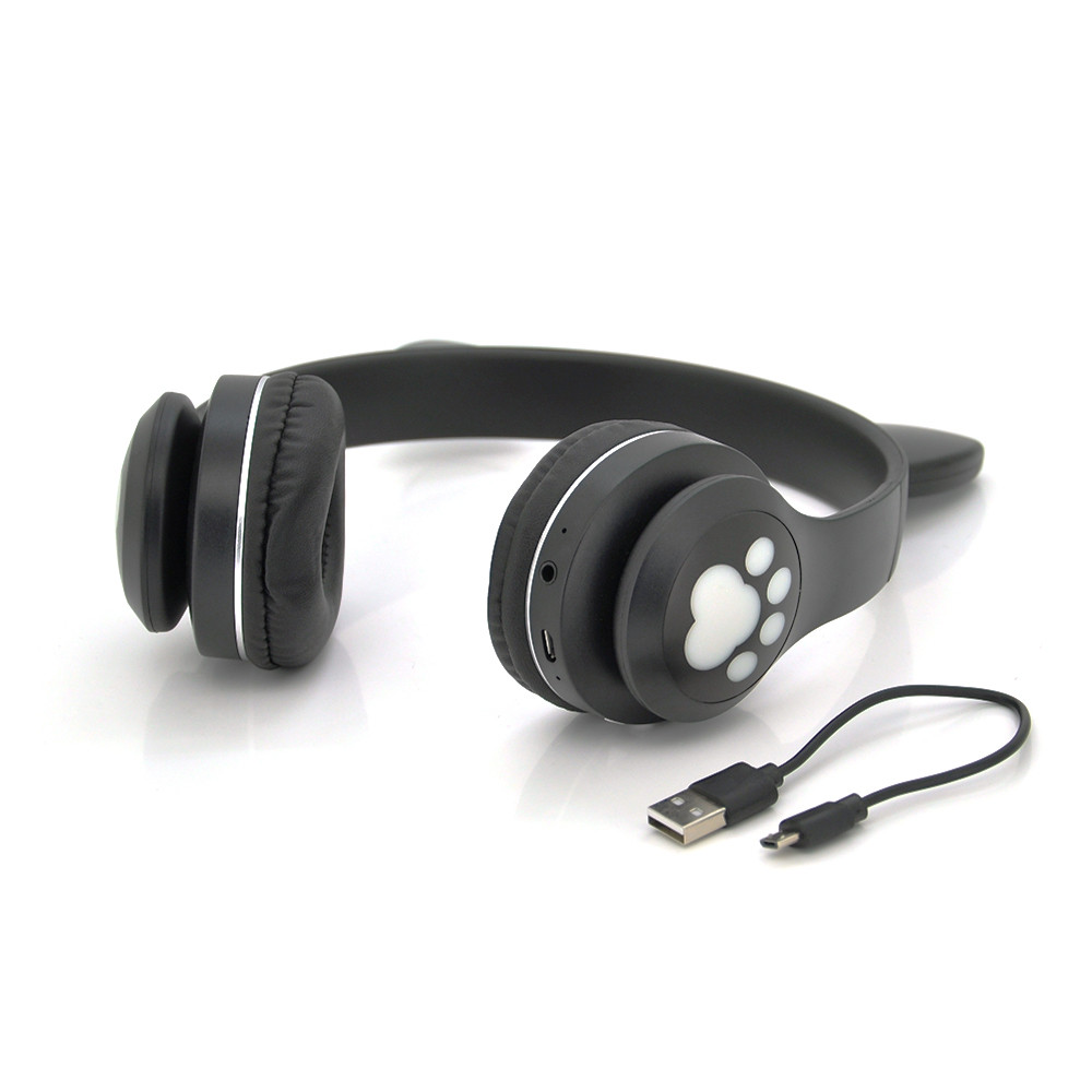Купить Бездротові Bluetooth навушники Cat Ear VZV23M Led, Black 46