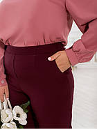 Розмір 46-48,50-52,54-56,58-60,62-64,66-68 Жіночі класичні штани батал/230-Бордо, фото 2