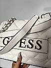 Жіноча сумка Гесс біла Guess White штучна шкіра, фото 5