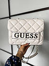 Жіноча сумка Гесс біла Guess White штучна шкіра, фото 8