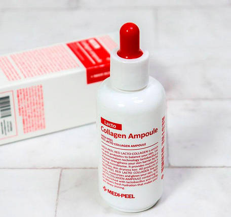 Ампульна сироватка з колагеном та біфідобактеріями Medi-Peel Red Lacto Collagen Ampoule 70ml, фото 1