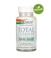 Solaray, Total Cleanse Uric Acid, очищение от мочевой кислоты, 60 капсул