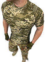 Футболка тактическая военная пиксель влагоотводящая летняя армейская футболка