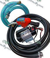 Станция топливоперекачивающая 12V Пистолет топливозаправочный с электронным счетчиком