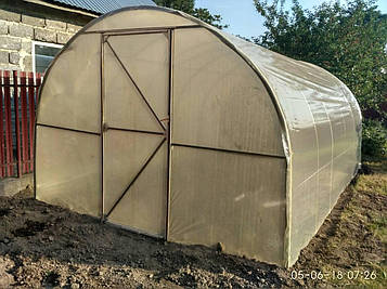 Теплиця "Файна+" 4 х 6 м, (труба оцинкована 30х20 мм.), повний комплект "Стандарт", плівка UV-4, 100 мкм.