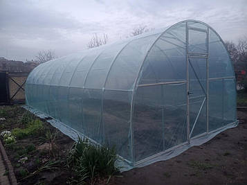 Теплиця "Файна+" 4 х 8 м, (труба оцинкована 30х20 мм.), повний комплект "Преміум", плівка UV-4, 100 мкм.