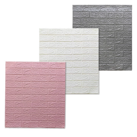 Самоклеючі 3Д панелі під цеглу однотонну