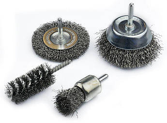 Набір щіток для дриля з хвостовиком NovoTools 4 шт.