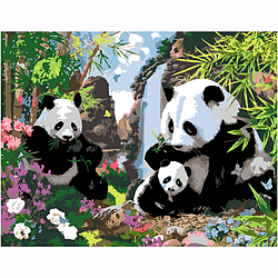 Картина за номерами Rosa Start "Щасливі панди" 35 х 45 см.