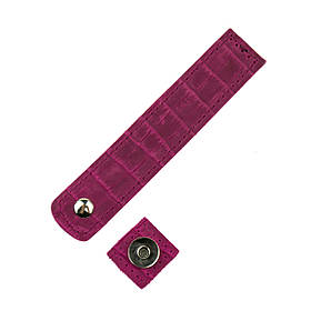 Клапан для сумки на магнітній кнопці (15 *3 см), колір Фуксія рептилія