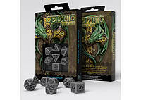 Настольная игра Q-Workshop Набор кубиков Celtic 3D Revised Gray & black Dice Set (7 шт.) (SCER12)