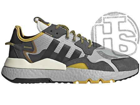 Чоловічі кросівки Adidas Nite Jogger Boost Black Yellow Grey ALL10931, фото 1