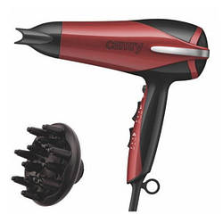 Фен для волосся (2200 Вт, дифузор, холодний обдув, червоний) Camry CR 2241