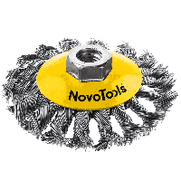 Щетка конусная NovoTools стальная проволока 100 мм M14х2