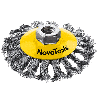 Щітка конусна NovoTools сталевий дріт 100 мм M14х2