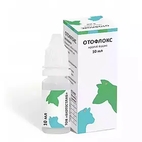 BioTestLab ОТОФЛОКС краплі вушні для лікування отитів у собак і кішок