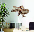 Дерев’яний настінний годинник з підсвіткою ''Російський військовий корабель, іди нах*й", фото 2