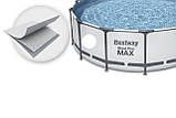 Каркасний басейн з фільтром і насосом для води Bestway Steel Pro Max 56408, 305х76 см, 4678 л, фільтр-насос Польща, фото 9