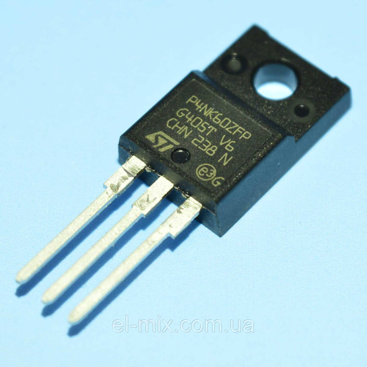 Транзистор полевой STP 4NK60ZFP TO-220F STMicroelectronics - фото 1 - id-p301822194