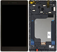 Дисплей модуль тачскрин Lenovo Tab 4 7 Essential 3G TB-7304i черный 96 x 188мм оригинал в рамке p/n: