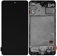 Дисплей-модуль тачскрин Samsung M317 Galaxy M31s чорний TFT з рамкою