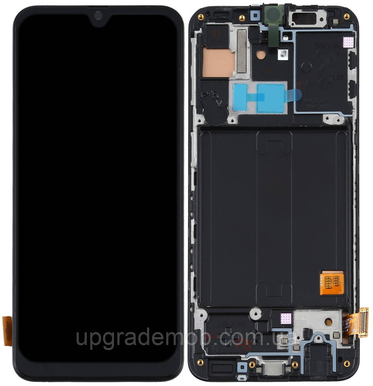 Дисплей модуль тачскрин Samsung A405 Galaxy A40 чорний TFT з рамкою