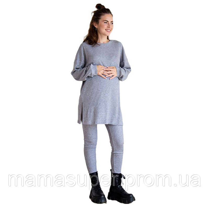 Трикотажний костюм для вагітних, джемпер + легінси для вагітних