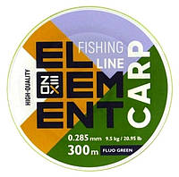 Леска для рыбалки, ZEOX Element Carp Fluo Green, 300м, сечение 0,285мм