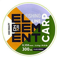 Леска для ловли рыбы, ZEOX Element Carp Fluo Green, 300м, сечение 0,350мм