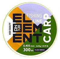 Леска на удилище, ZEOX Element Carp Fluo Green, 300м, сечение 0,405мм