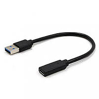 Переходник USB 3.0 > Type-C Cablexpert Black, (USB 3.0 (папа) - Type-C (мама)), (A-USB3-AMCF-01)