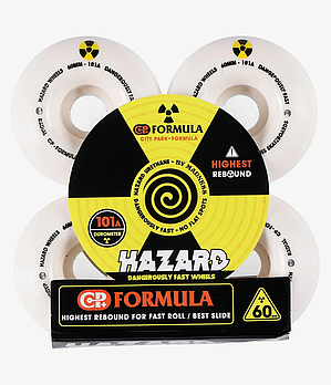 Колеса для скейту Hazard Swirl CP+ Radial White 60mm 101a