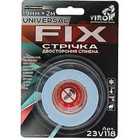 Лента двусторонняя вспененная VIROK Universal Fix: 19 мм х 2 м (23V118)